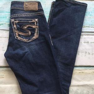 Womens Silver Suki 17" Western Gloveworks Jeans 25